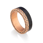 Todd Reed ring in 18k rose gold, black jade and black brilliant cut diamonds (~1.27ct)